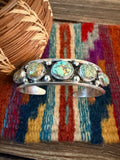 Handcrafted Royston Turquoise & Sterling Silver Cuff Bracelet by Paul Largo