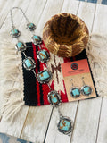 Handcrafted Number 8  Turquoise & Sterling Silver Necklace Set