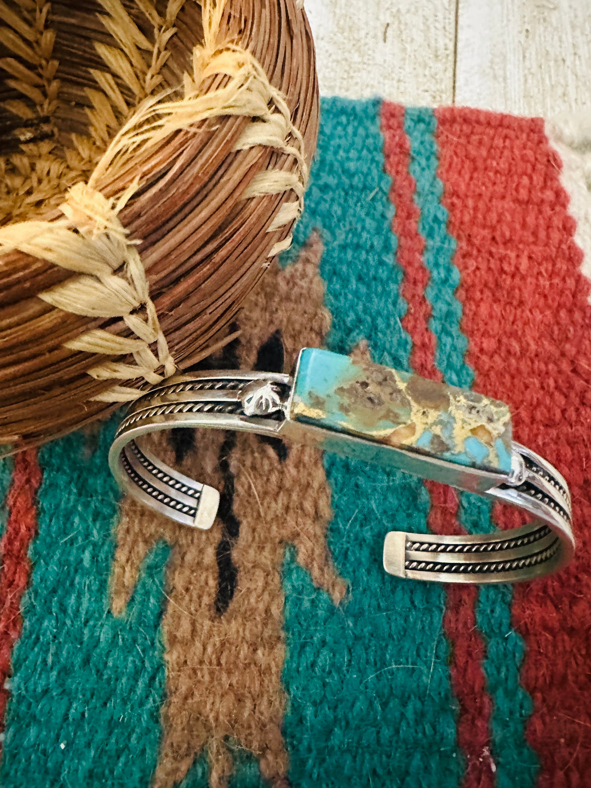 Handcrafted Spice & Sterling Silver Cuff Bracelet