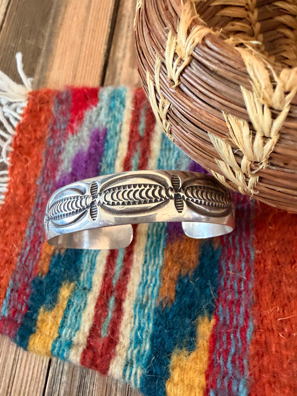 Hand Stamped Sterling Silver Cuff Bracelet