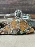 Handmade Sterling Silver Kingman Turquoise Cuff Bracelet "Signed Nizhoni"