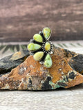 Handmade Sterling Silver Palomino Turquoise Adjustable Ring "Signed Nizhoni"