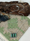 Handmade Sterling Silver Kingman Turquoise Necklace "Signed Nizhoni"
