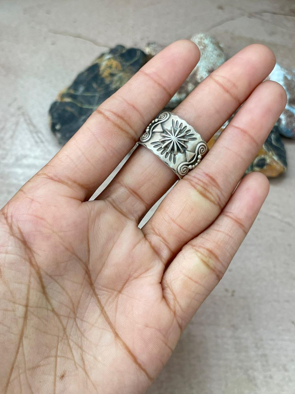 Handmade Sterling Silver Adjustable Ring "Signed Nizhoni"