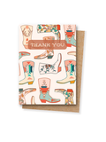 Western Thank you card, cowboy boots card
