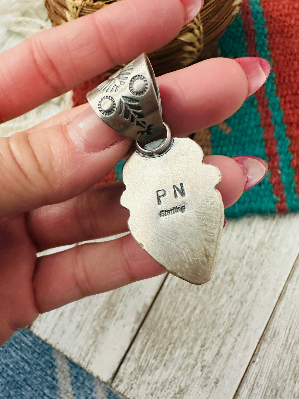 Handcrafted Sterling Silver & Multi Turquoise Pendant