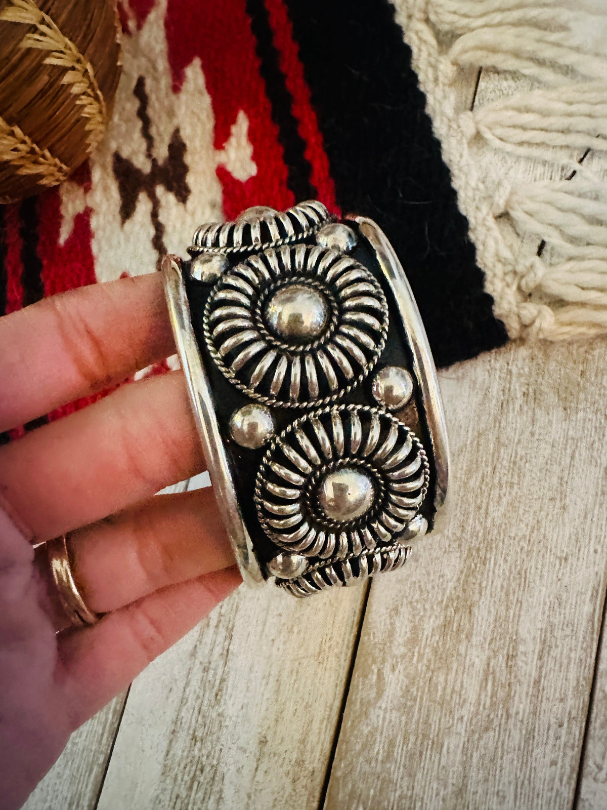 Handcrafted Rolled Sterling Silver Cuff Bracelet