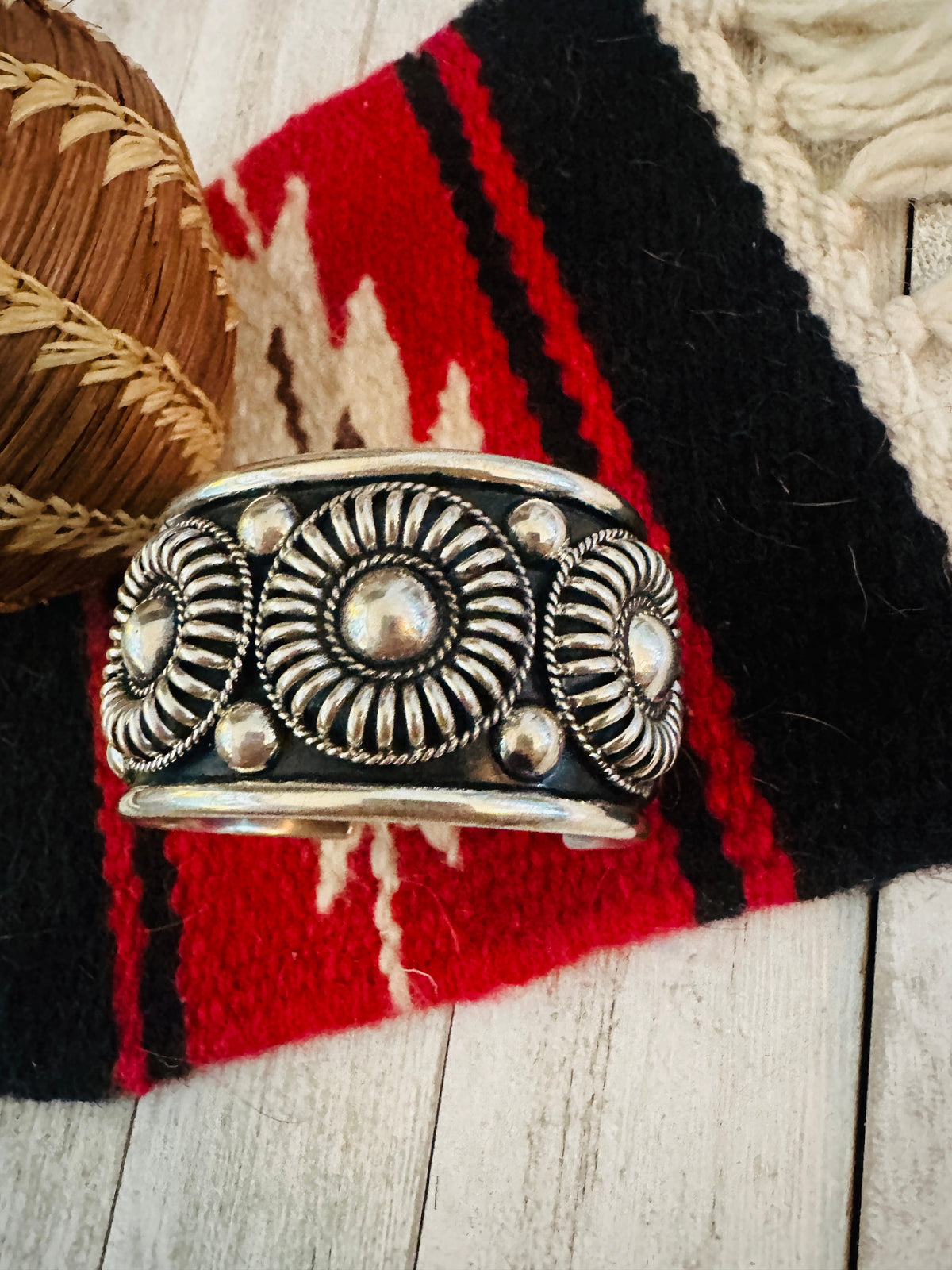 Handcrafted Rolled Sterling Silver Cuff Bracelet