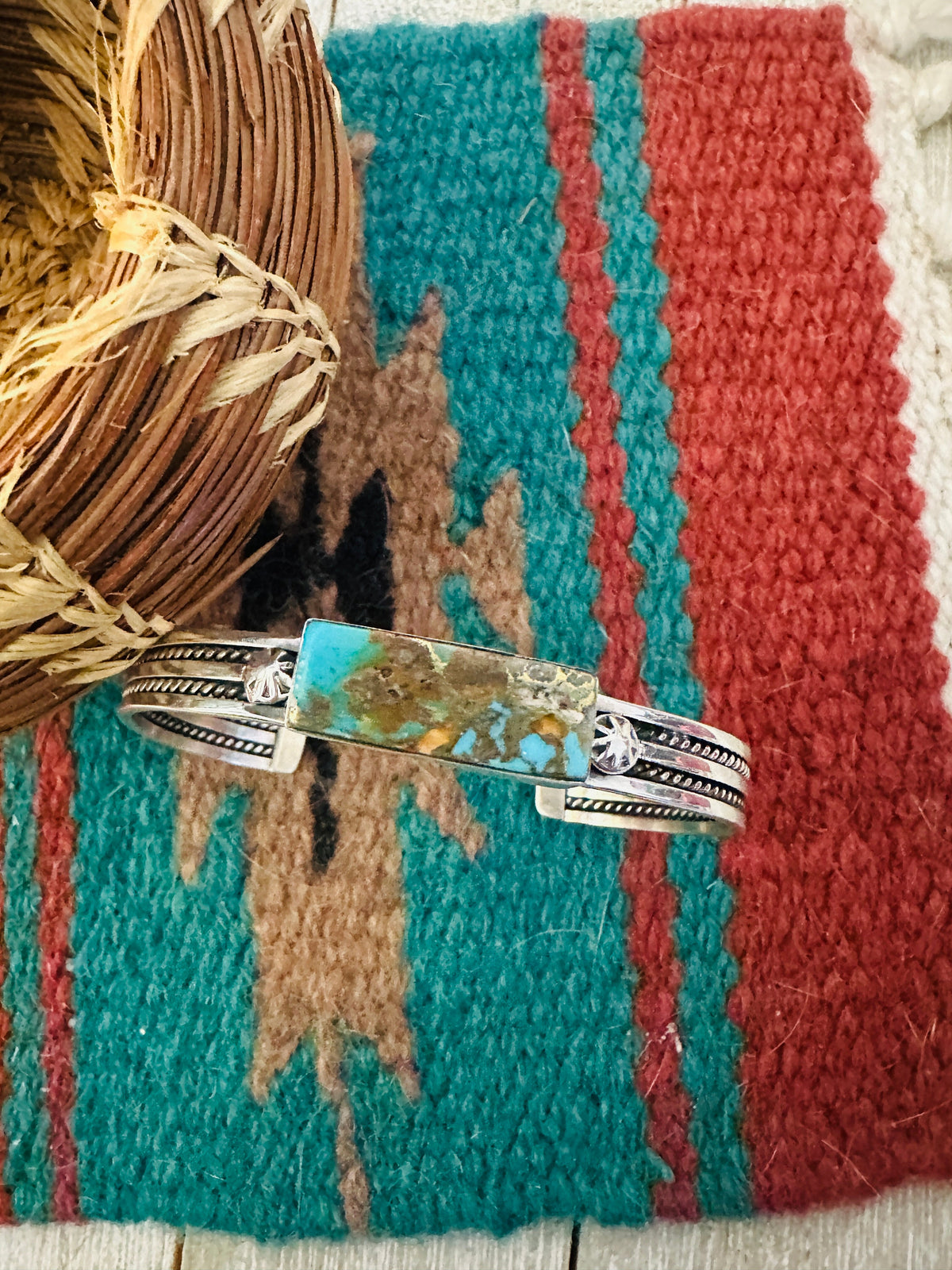 Handcrafted Spice & Sterling Silver Cuff Bracelet