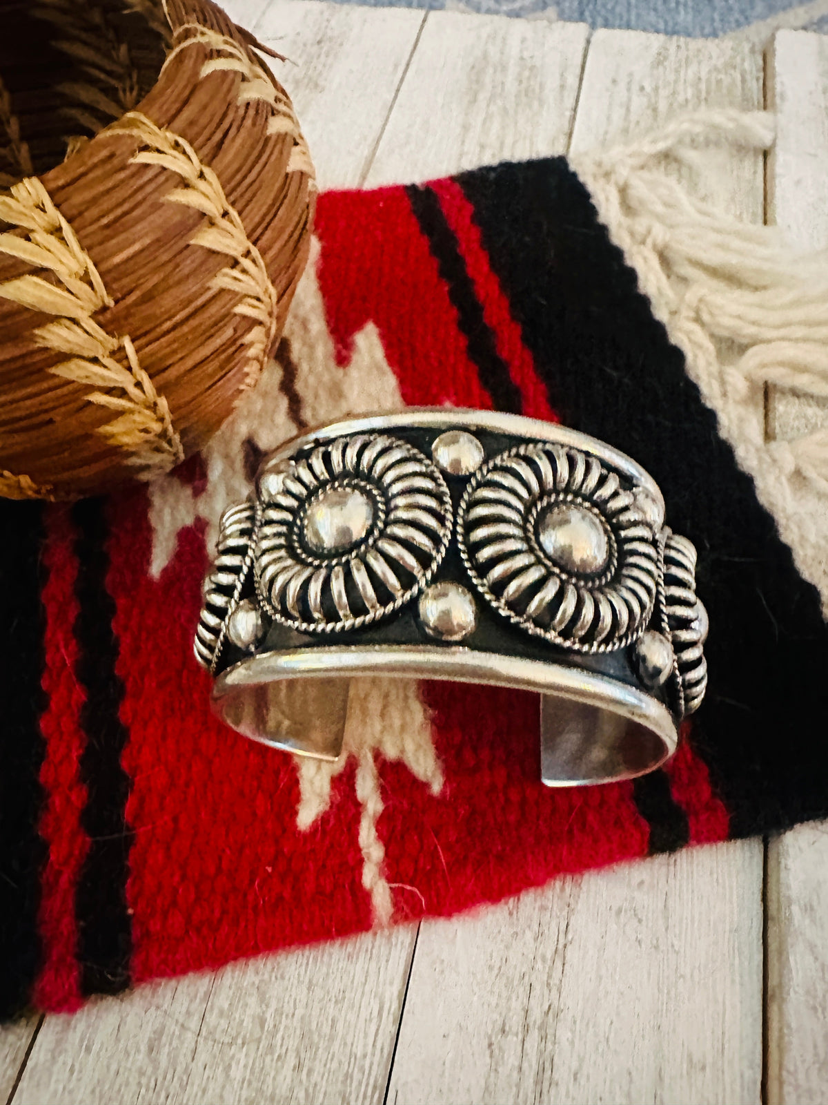 Handcrafted Rolled Sterling Silver Cuff Bracelet