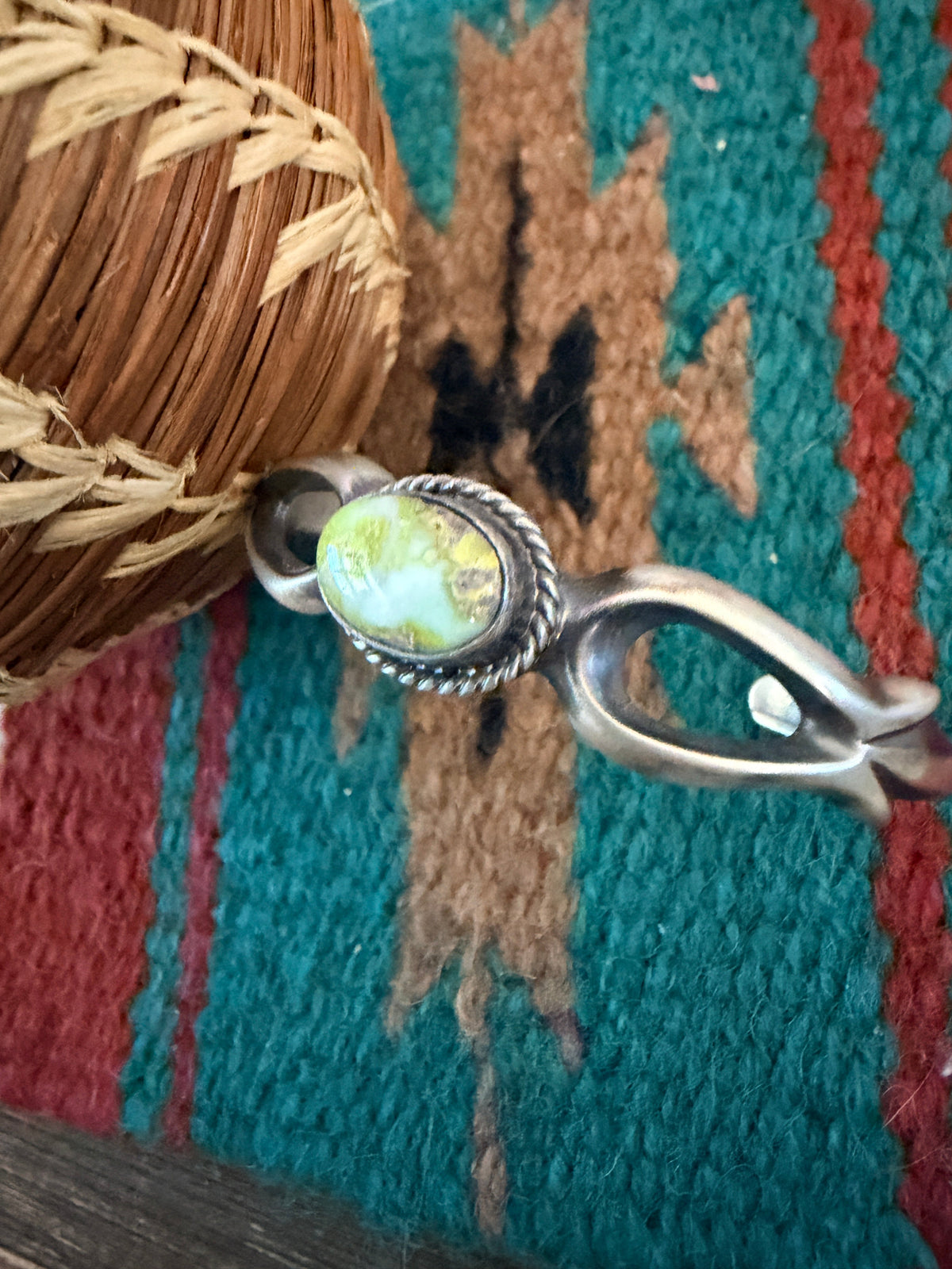Handcrafted Palomino Turquoise & Sterling Silver Cuff Bracelet