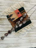 Handcrafted Wild Horse & Sterling Silver Lariat Necklace Set