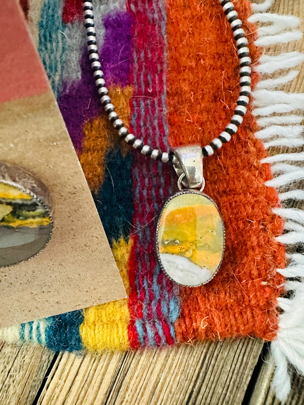 Handcrafted Bumblebee & Sterling Silver Post Earring and Pendant Set