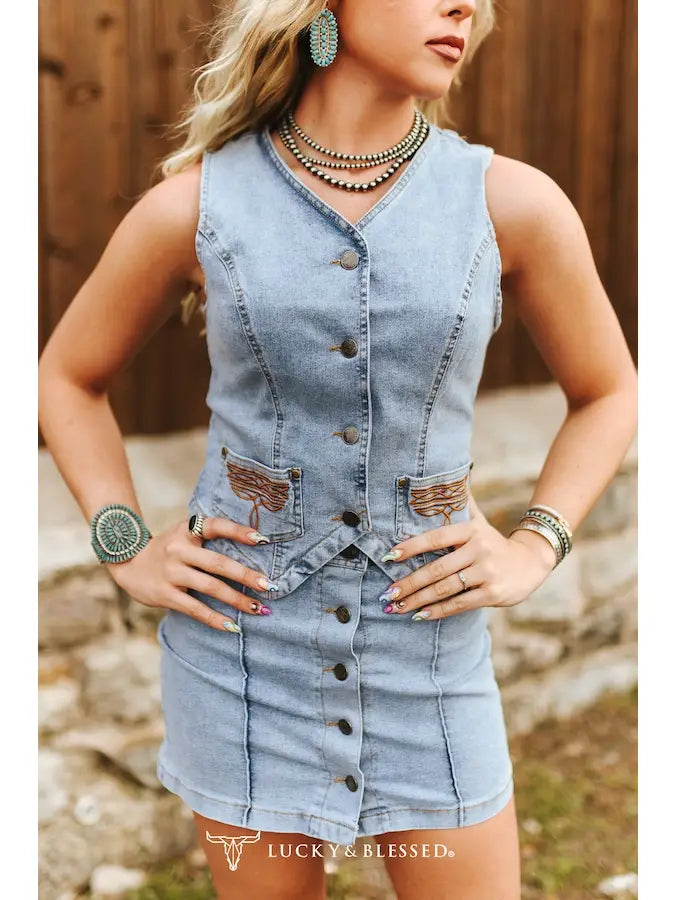 Concho Denim Set