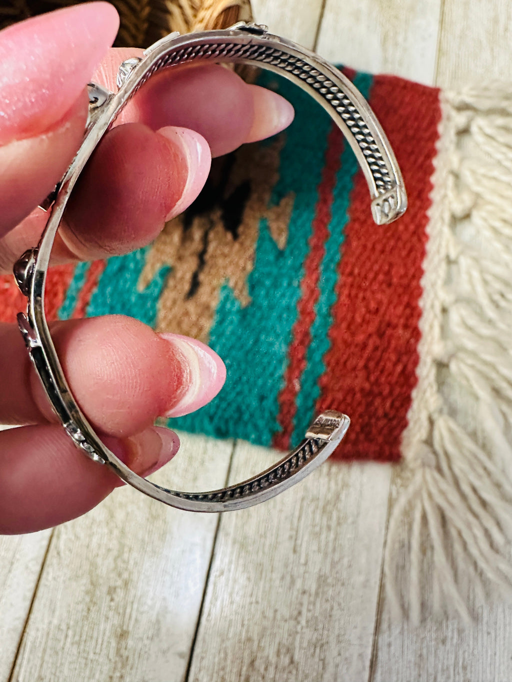Handcrafted Turquoise & Sterling Silver Cuff Bracelet