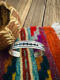 Handcrafted Old Pawn Sterling Silver Cuff Bracelet