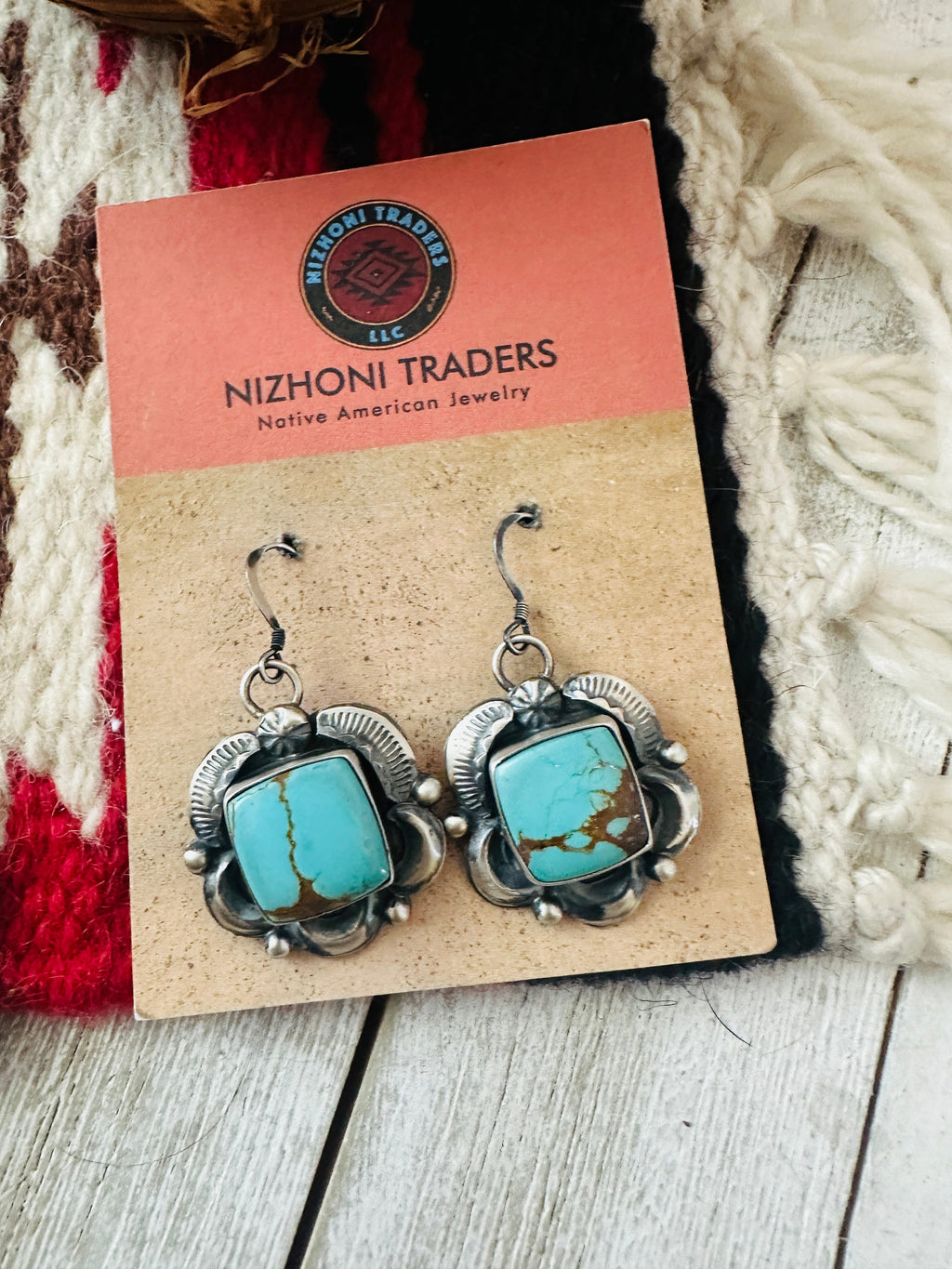 Handcrafted Number 8  Turquoise & Sterling Silver Necklace Set