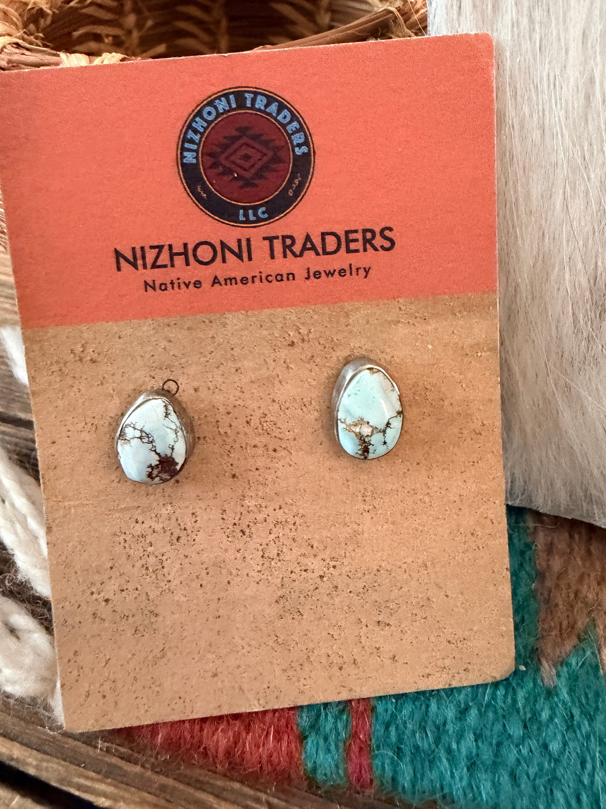 Handcrafted Golden Hills Turquoise & Sterling Silver Necklace and Earring Set