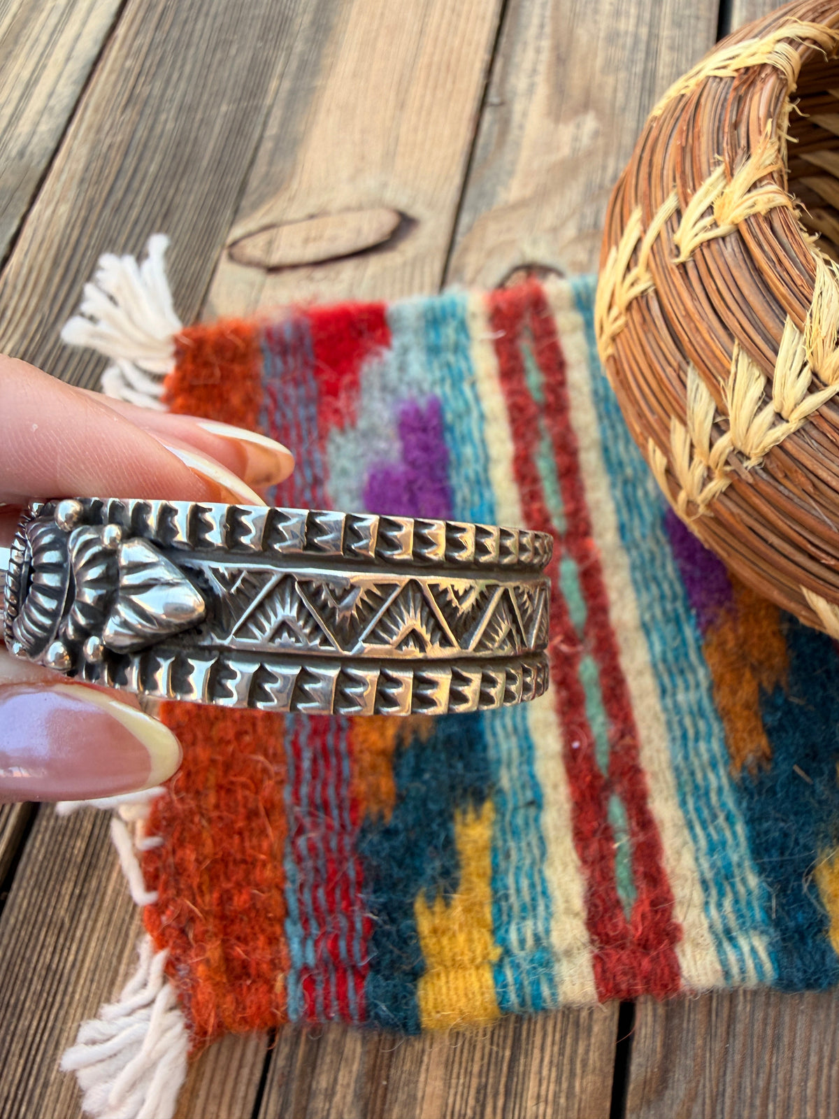 Handcrafted Golden Hills Turquoise & Sterling Silver Cuff Bracelet