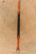 Tooled Leather Western Belt with Black Inlay & Buckstitch Detail