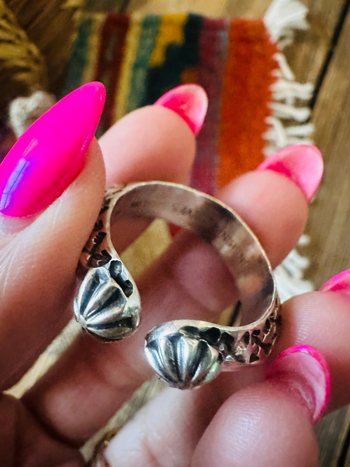 Handcrafted Sterling Silver Band Ring Size 8 by Sunshine Reeves