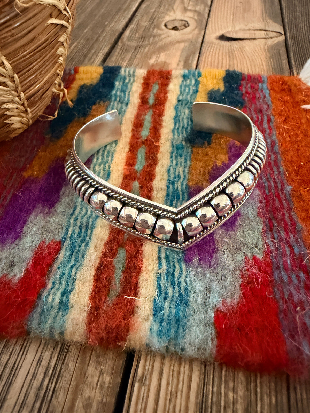 Handcrafted Rolled Sterling Silver Cuff Bracelet