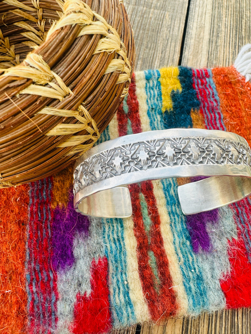 Handcrafted Sterling Silver Cuff Bracelet By Adrian Reeves Long