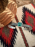 Handcrafted Sterling Silver and Malachite Cuff Bracelet