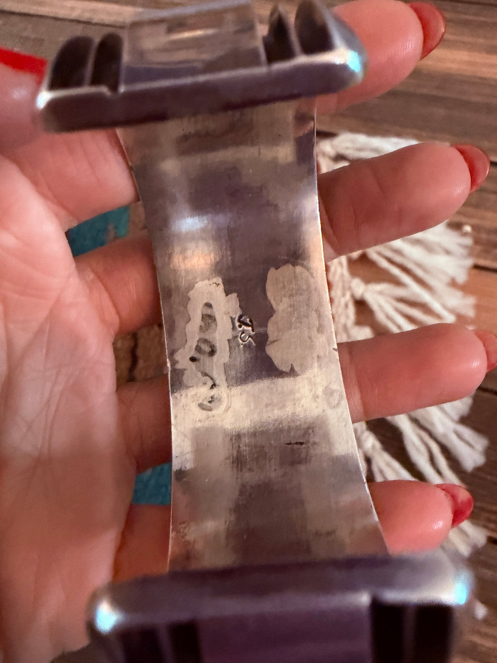 Handcrafted Old Pawn Sterling Silver & Coral Cuff Bracelet