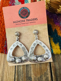 Handmade Sterling Silver Concho Dangle Earrings