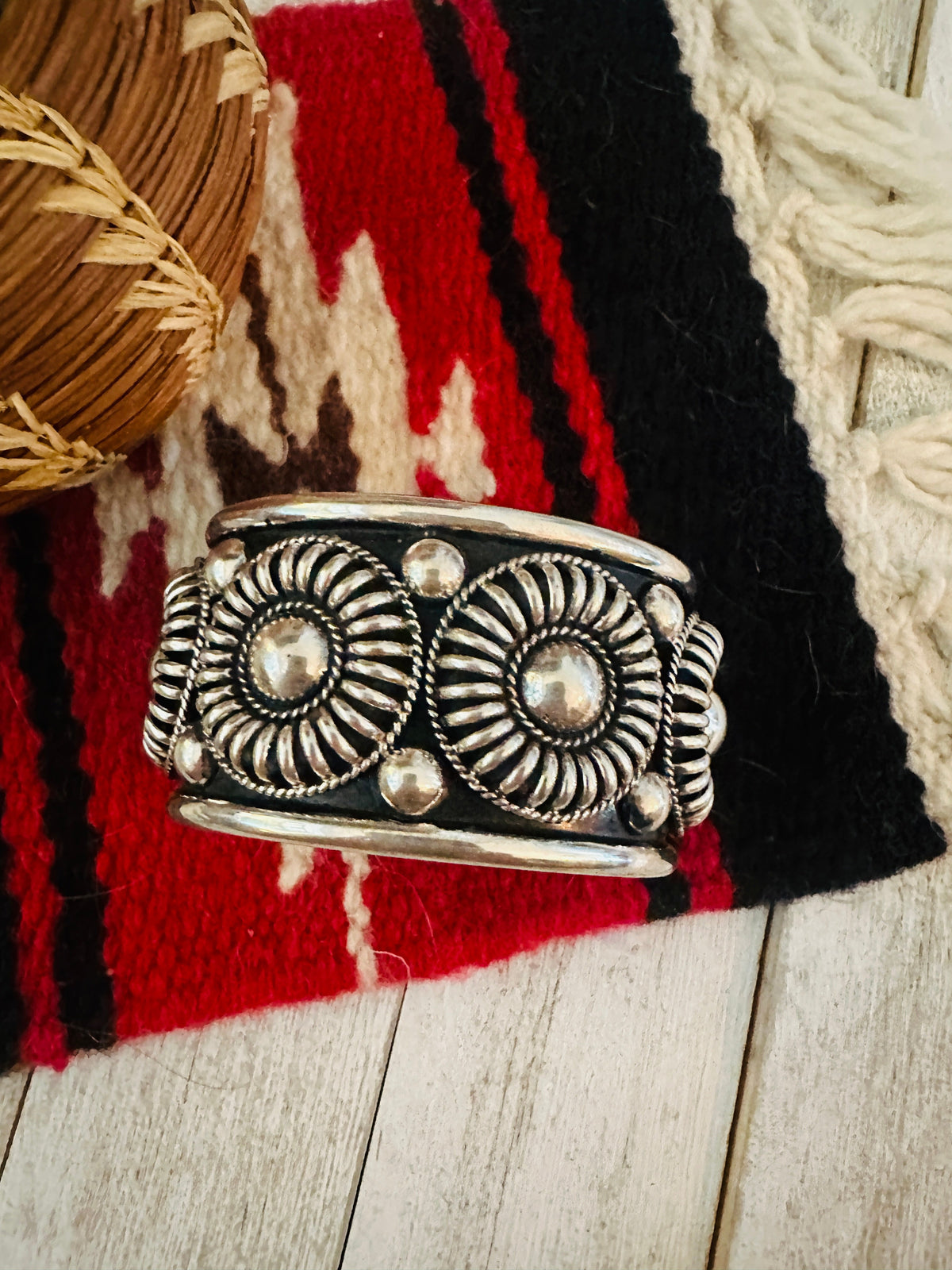 Handcrafted Rolled Sterling Silver Cuff Bracelet