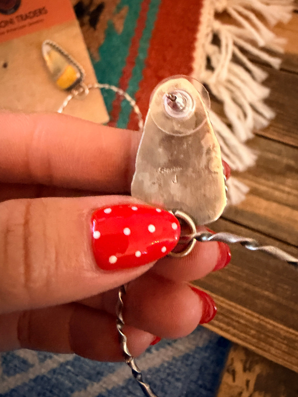 Handcrafted Bumblebee & Sterling Silver Hoop Earrings