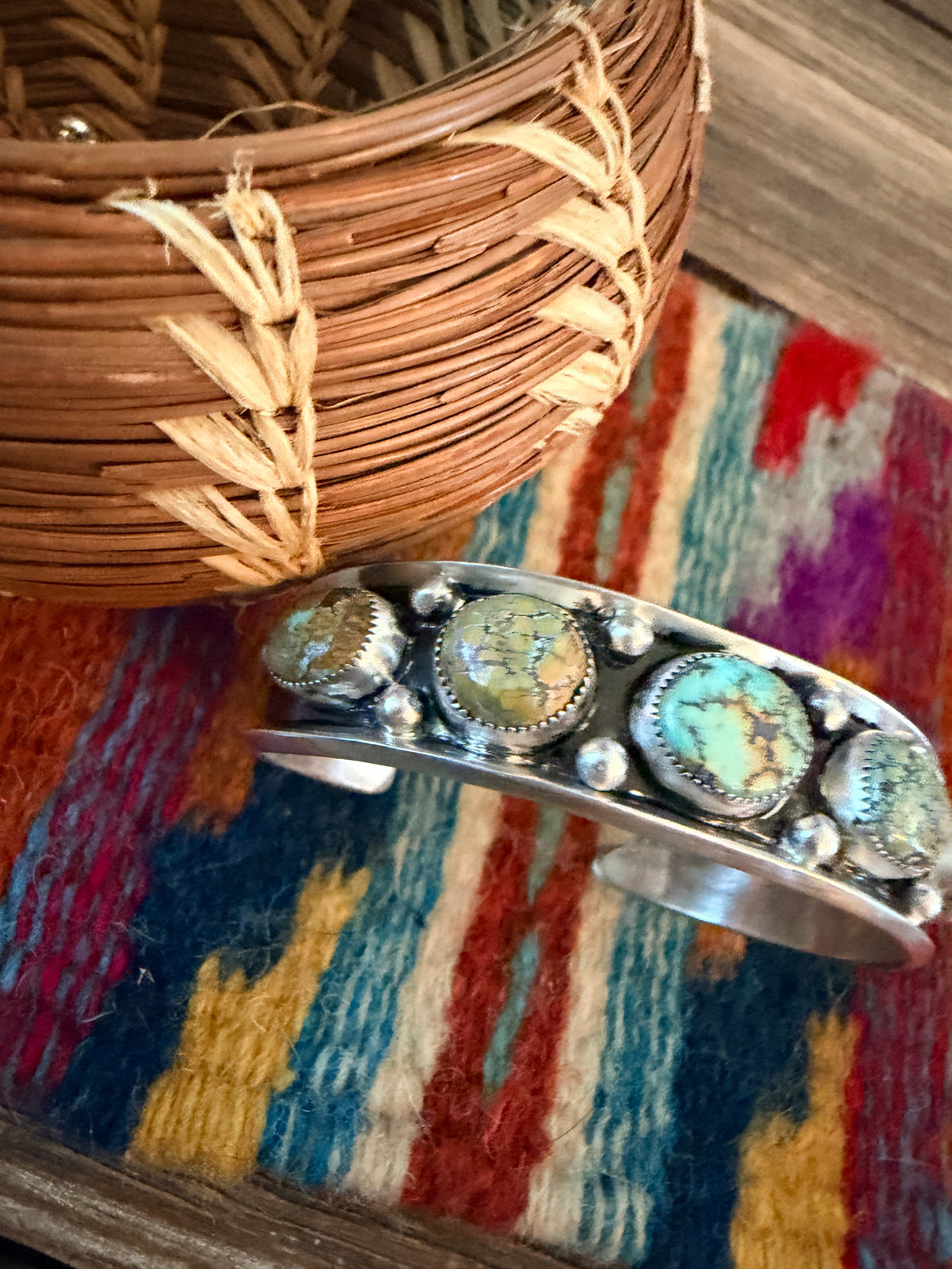 Handcrafted Royston Turquoise & Sterling Silver Cuff Bracelet by Paul Largo