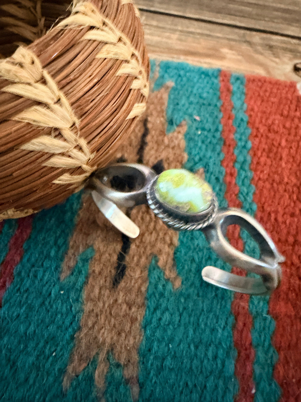 Handcrafted Palomino Turquoise & Sterling Silver Cuff Bracelet