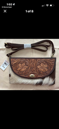 Western Cowhide Clutch