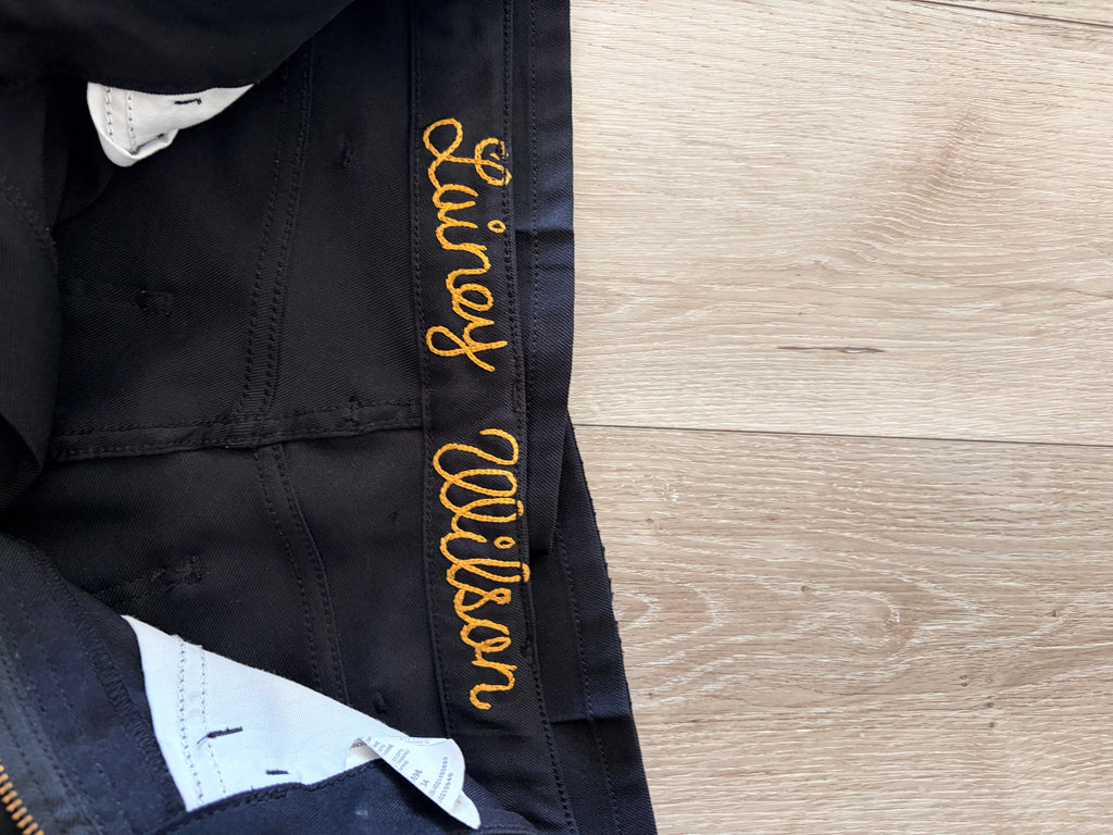 Gently Worn, Laney Wilson and Wrangler Black Slacks