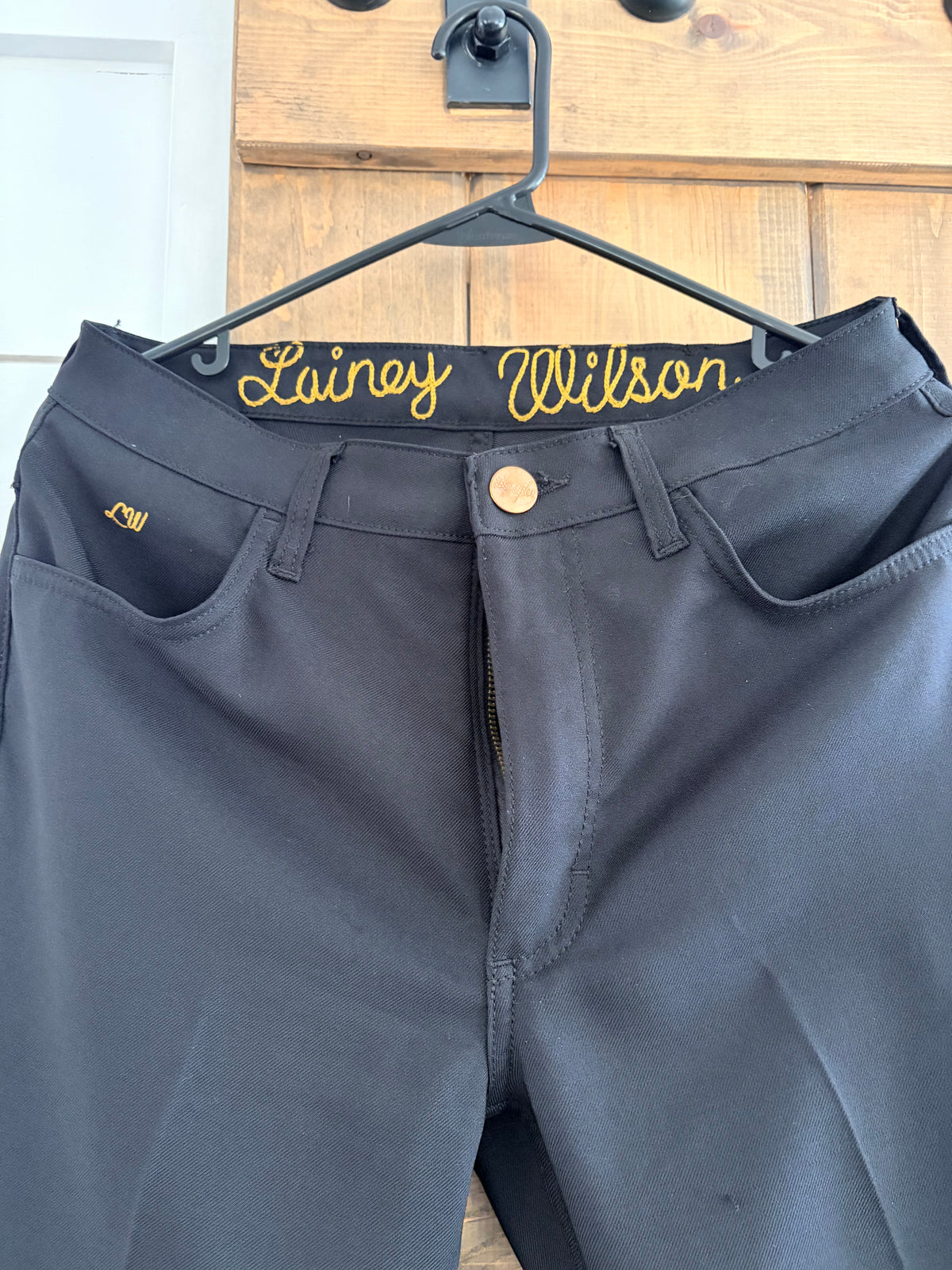 Gently Worn, Laney Wilson and Wrangler Black Slacks