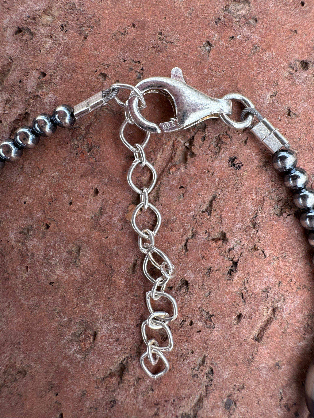 Handcrafted Freshwater Pearl & Sterling Silver Pearl 3-6mm Beaded Bracelet 7"