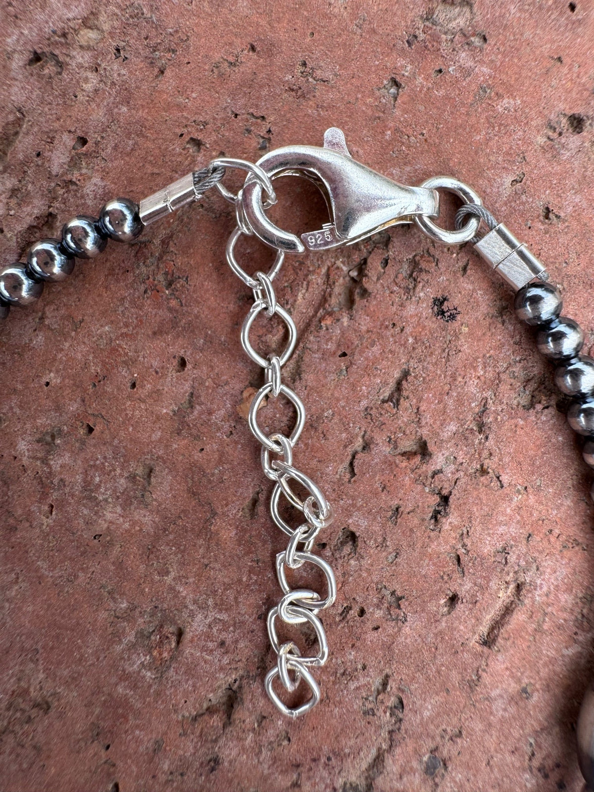 Handcrafted Freshwater Pearl & Sterling Silver Pearl 3-6mm Beaded Bracelet 7"