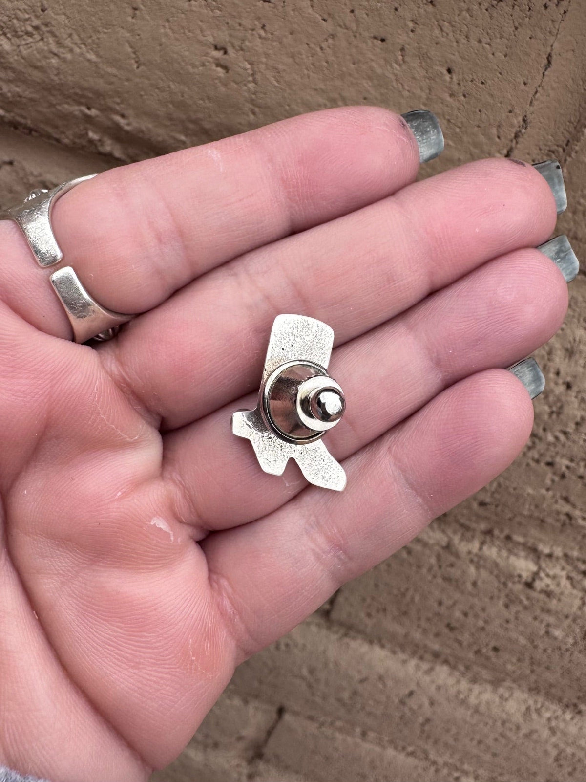 Handcrafted Sterling Silver & Turquoise Cowboy Boot Hat Pin
