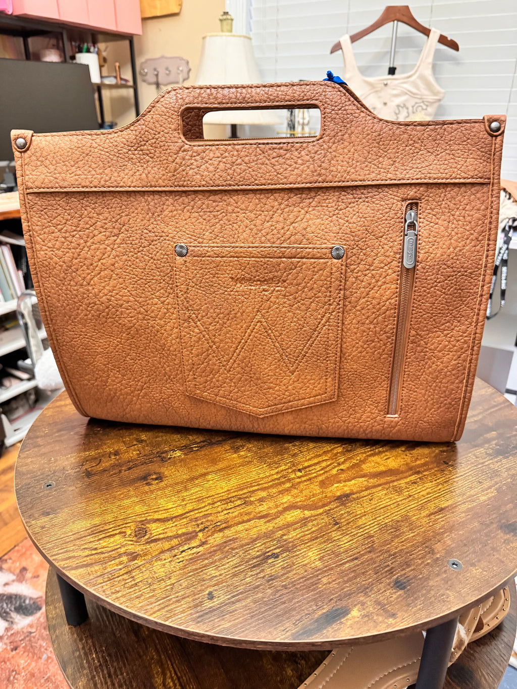 Wrangler Genuine Cowhide Carry-All Cowhide Large Tote/Crossbody