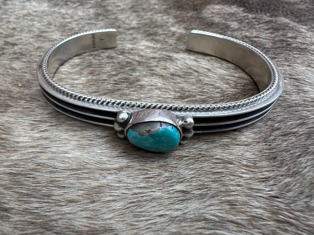 Handcrafted Sterling Silver & Turquoise Cuff Bracelet