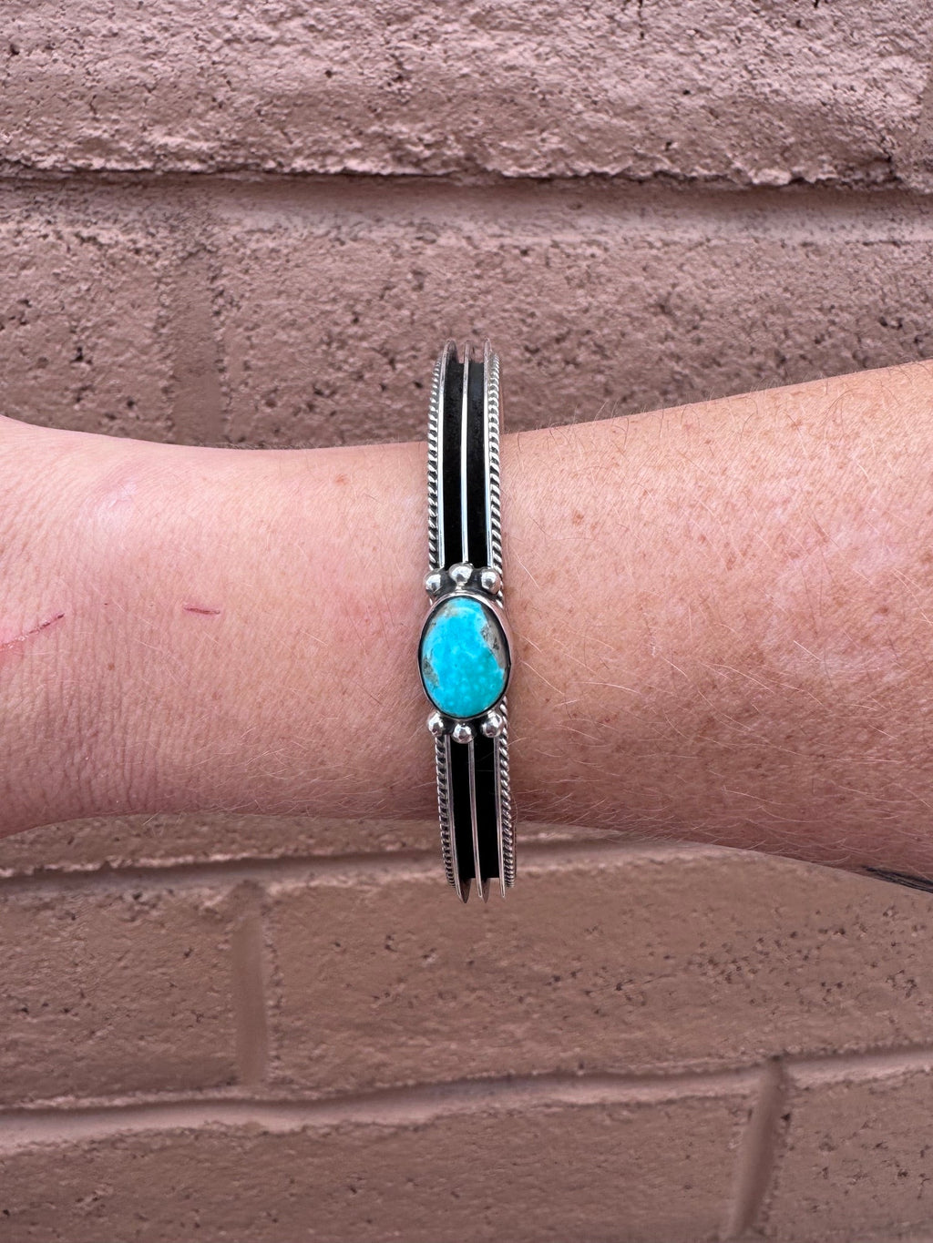Handcrafted Sterling Silver & Turquoise Cuff Bracelet