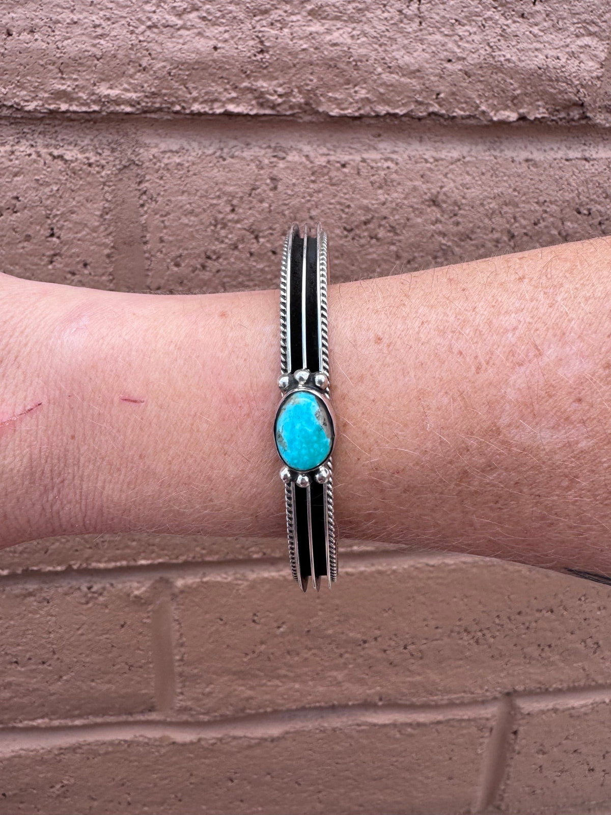 Handcrafted Sterling Silver & Turquoise Cuff Bracelet