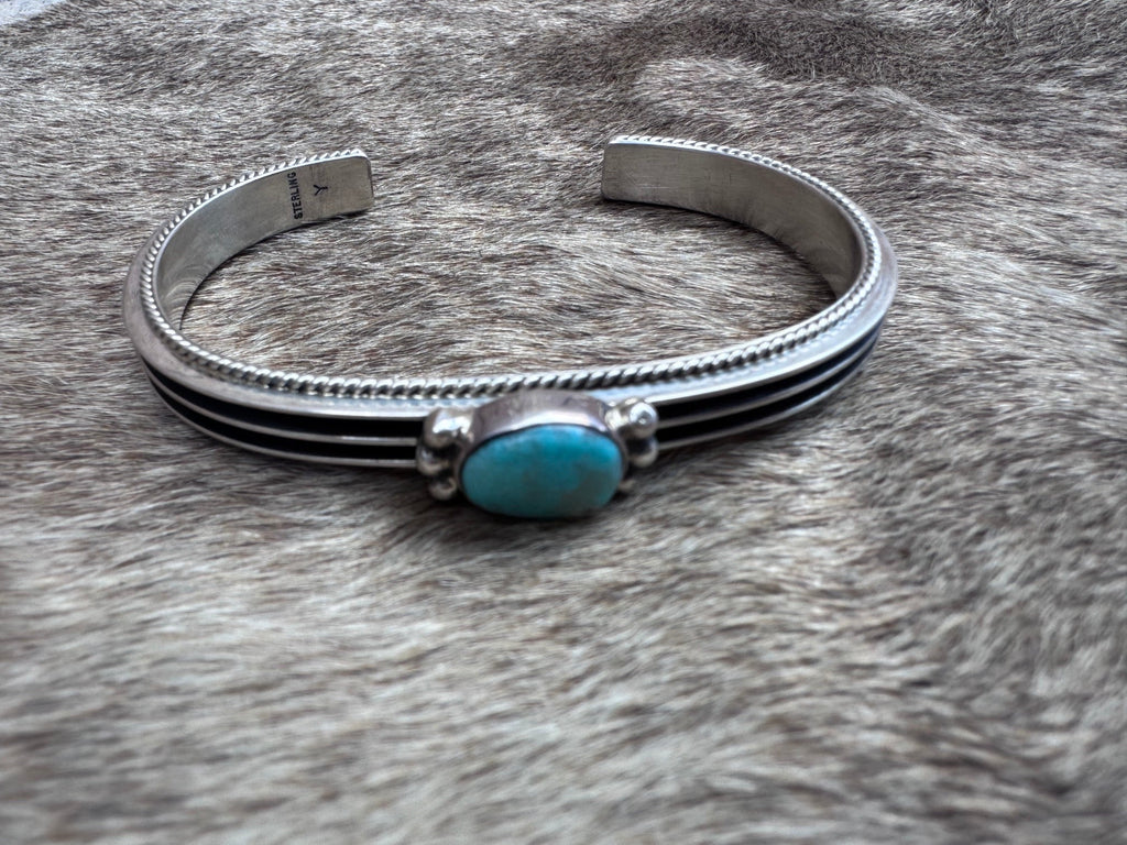 Handcrafted Sterling Silver & Turquoise Cuff Bracelet