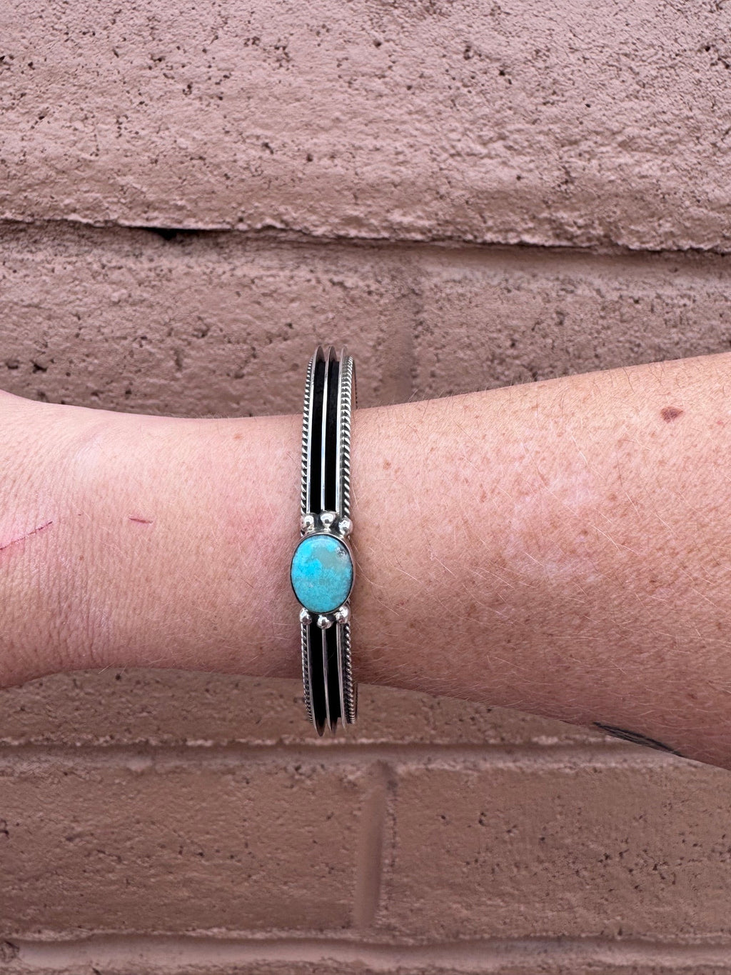 Handcrafted Sterling Silver & Turquoise Cuff Bracelet