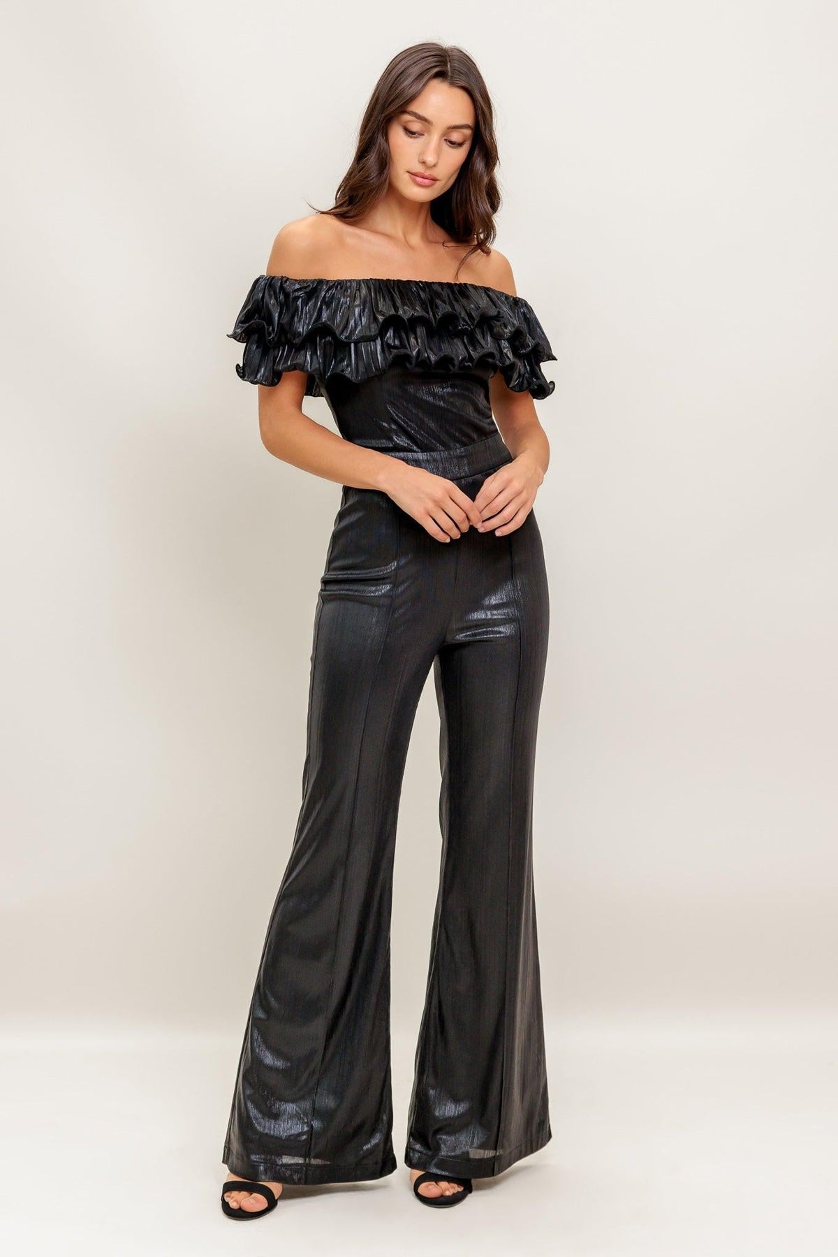 ANGEL EYES COATED WOVEN JUMPSUIT