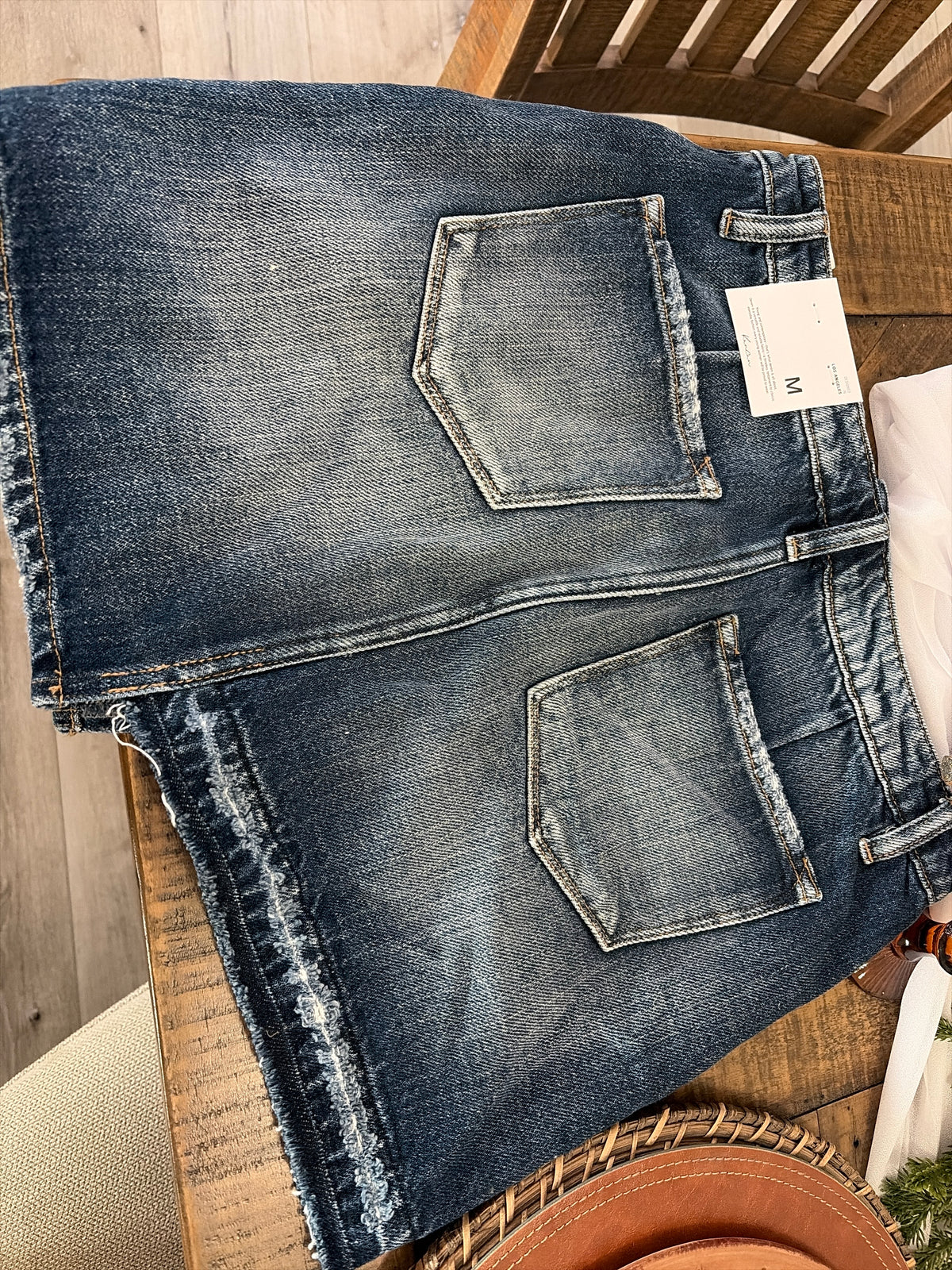 NWT KanCan Distressed Jean Skirt Size Medium