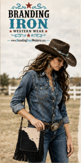 Reba Hide & Suede Crossbody Purse | Western Fringe Bag