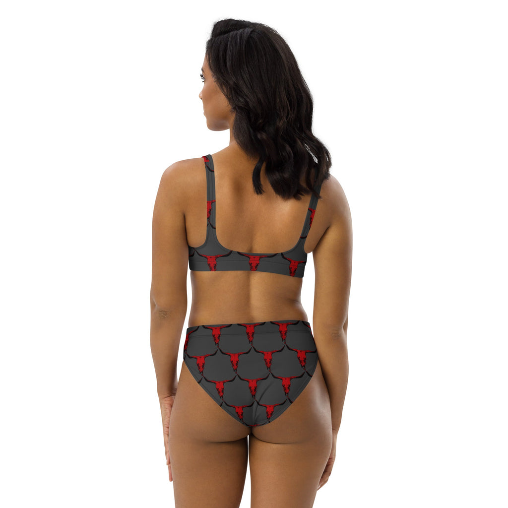 Baha Ranch Yeehaw Red Bull Skull Bikini